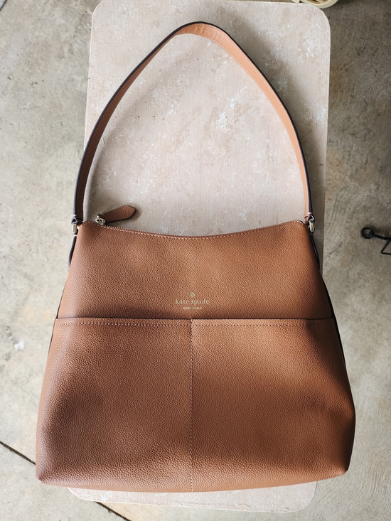 kate spade Handbags - Kate Spade Bailey Brown Leather Shoulder Bag K4650 Warm Gingerbread
